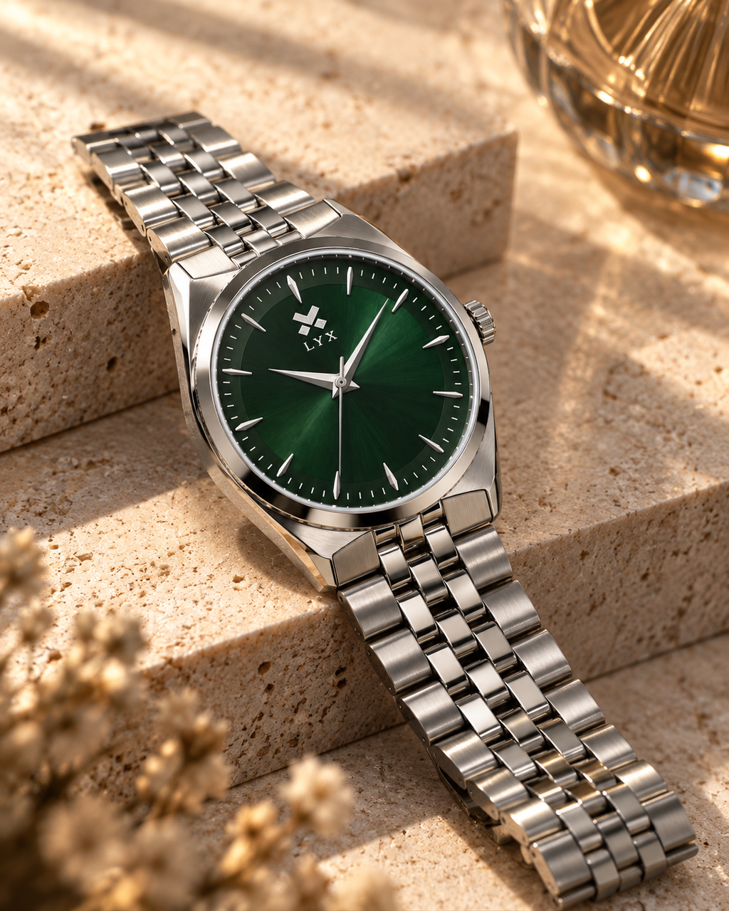 LYX Twilight – Emerald Green Dial Analog Watch for Men | Trending Green Dial Watch | Budget Analog Watch