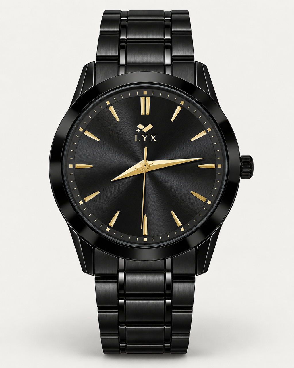 LYX Eclipse – Full Black Analog Watch for Men | Best Analog Watch for Men | Gold Accents