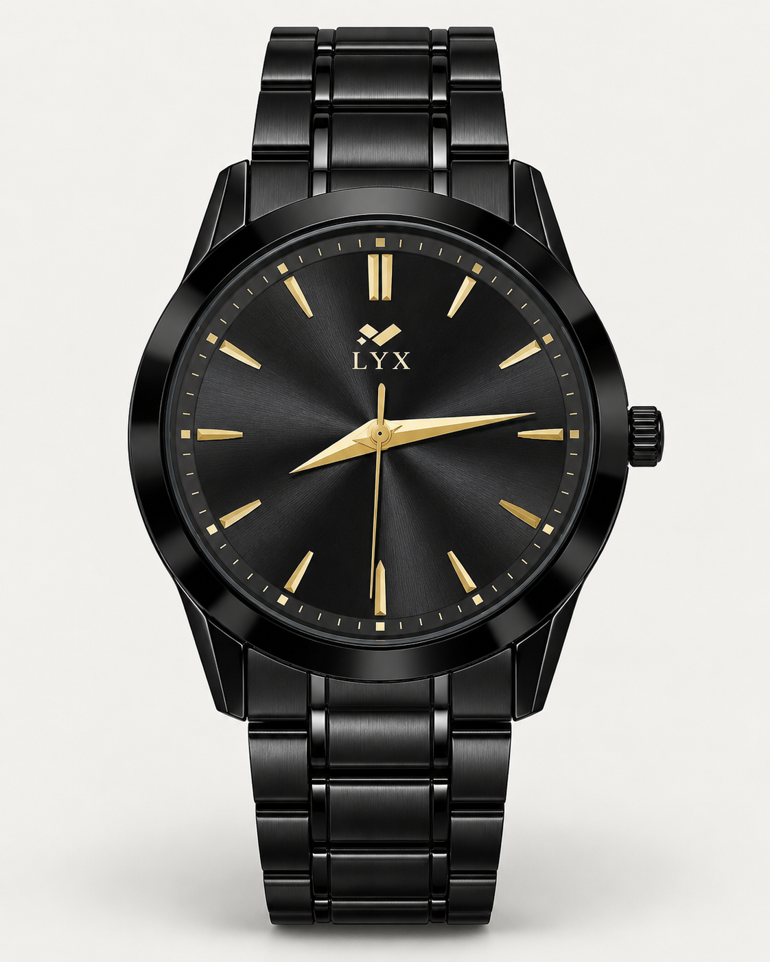 LYX Eclipse – Full Black Analog Watch for Men | Best Analog Watch for Men | Gold Accents