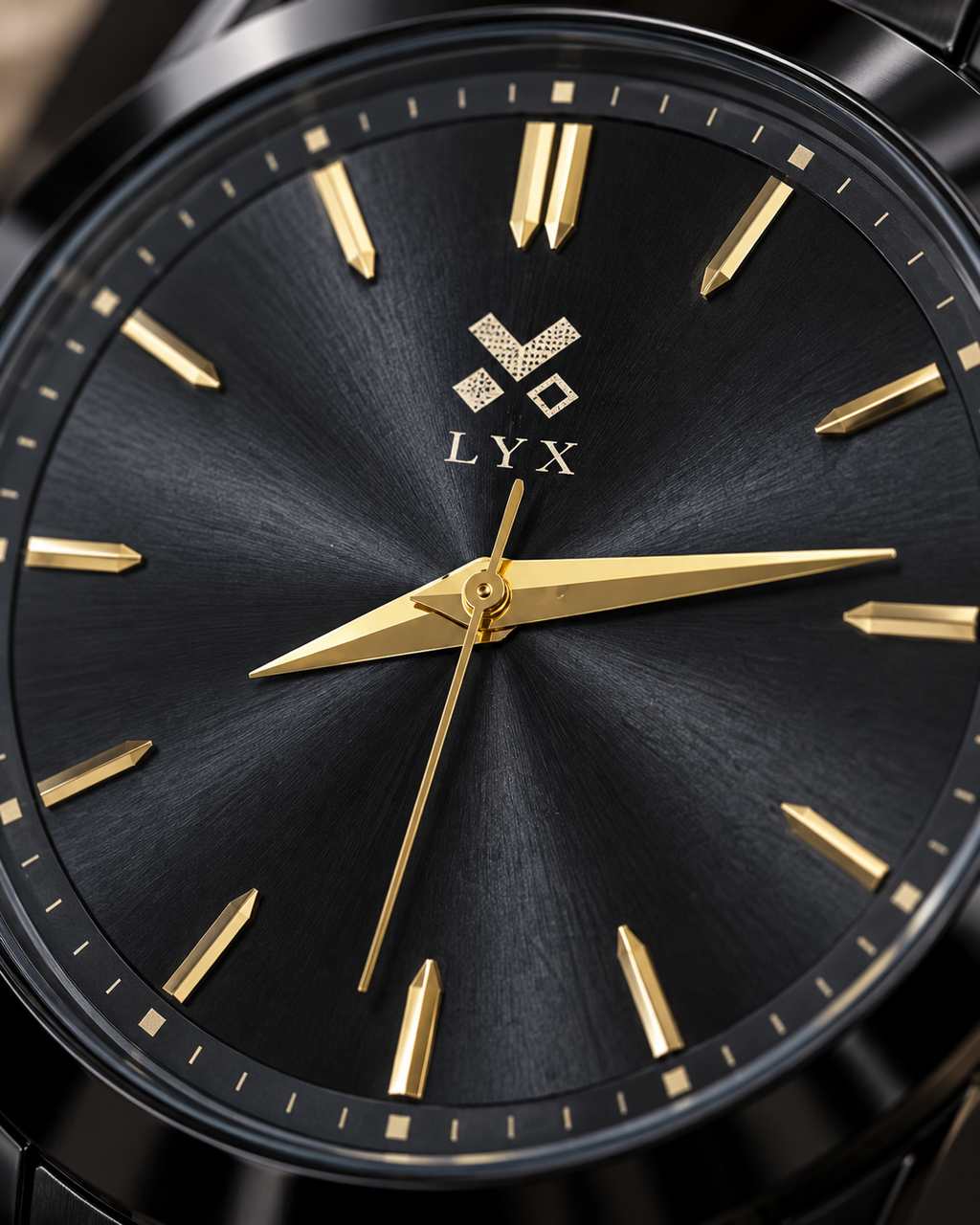LYX Eclipse – Full Black Analog Watch for Men | Best Analog Watch for Men | Gold Accents