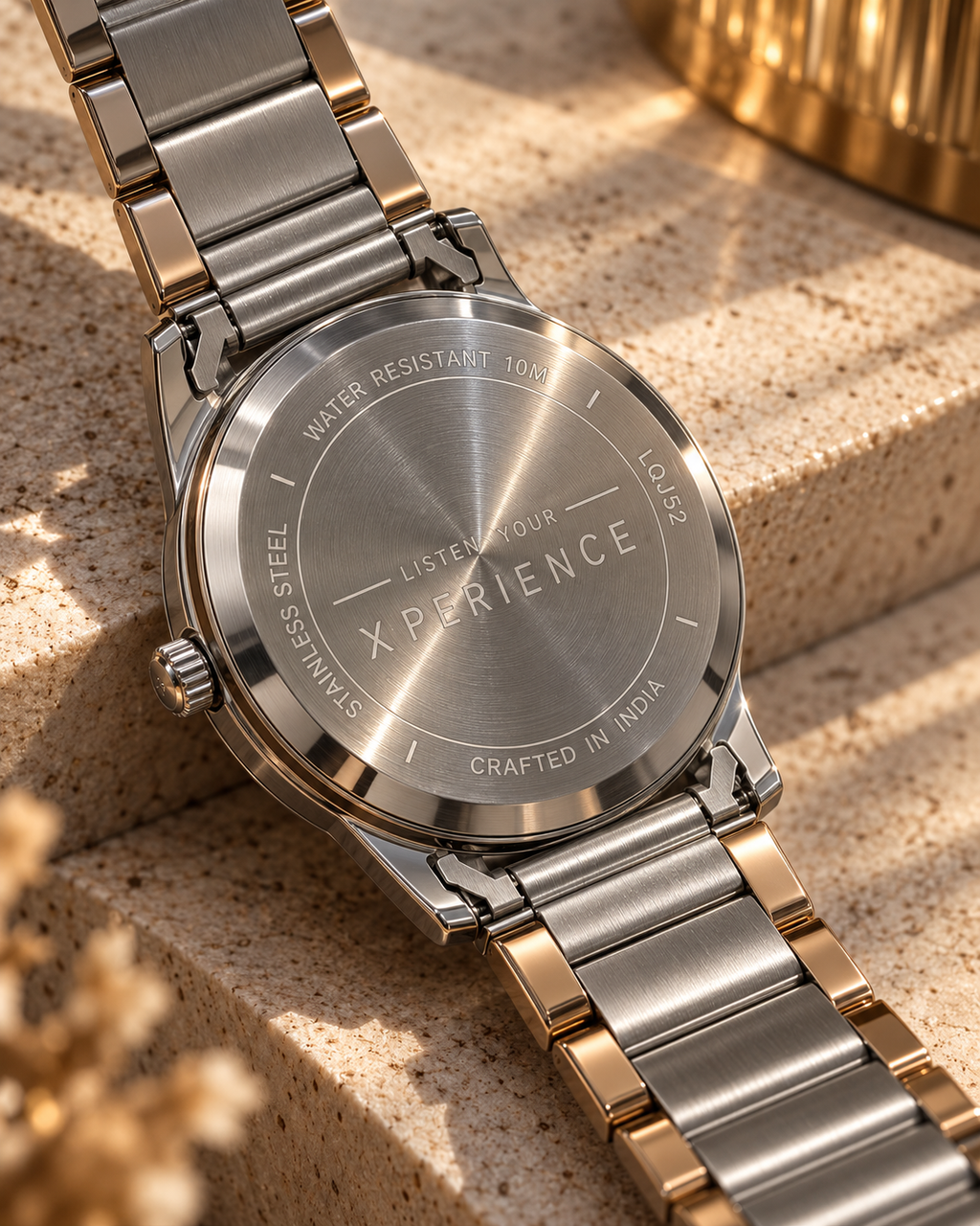 LYX Moonlight – Two-Tone Silver & Rose Gold Analog Watch for Men | Best Budget Analog Watch Under ₹1000 | Stainless Steel